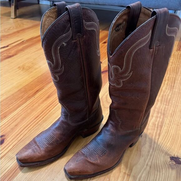 Tony Lama Sz 8.5EE 6980 Mens El Paso Collection Western Boot Bison Leather Dress - Picture 3 of 15